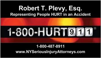 Attorney Rob Plevy's business card front