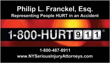 Attorney Phil Franckel's business card front