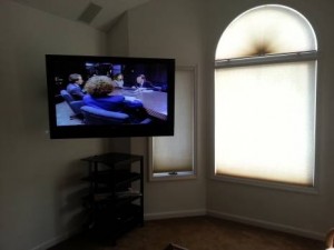 Large screen TV in the Deposition prep room