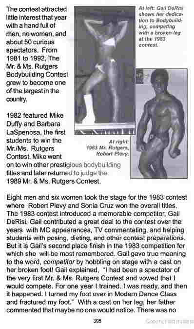 NY Accident Attorney and Founding Partner Robert T. Plevy when he was a body builder and won Mr. Rutgers