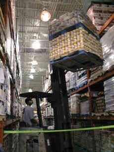 Forklift in a warehouse store. The warehouse store we sued went out of business.