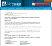 Jury Verdict Review showing a Top verdict for knee injury in New York by the knee injury lawyers Personal Injury Dream Team™ at 1-800-HURT-911® 