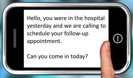 Hospital calling to schedule your follow-up appointment