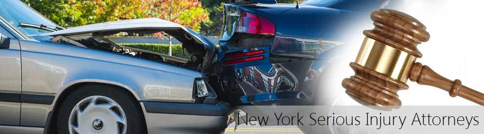 NY car accident lawyers at 1-800-HURT-911 showing two cars crashing with headline New York Serious Injury Attorneys