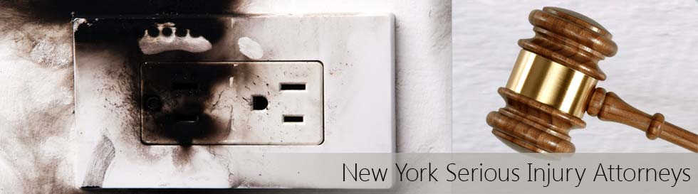 Smoke damage on electric outlet after electric fire caused burn injury