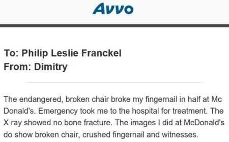 Serious Injury Email from Avvo