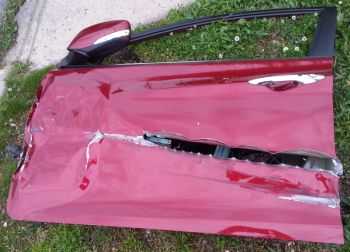 Car door struck in car accident