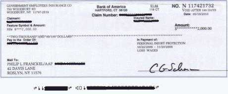 Lost wage disability check