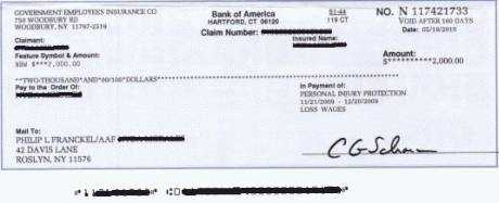 Lost Wage disability check