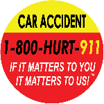 1-800-HURT-911 logo with slogan "Car Accident? If it matters to you, It matters to us!" the car accident lawyers in New York