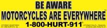 Motorcycle awareness bumper sticker