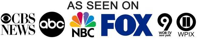 1-800-HURT-911® Personal Injury Lawyers "As Seen On TV" ABC, CBS, NBC, FOX, , WOR, WPIX logos