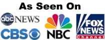 1-800-HURT-911® As Seen On TV ABC, CBS, NBC, FOX logos