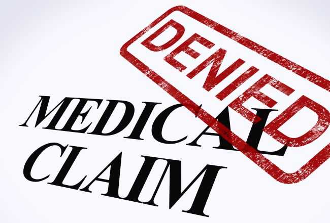 medical no-fault claim denied stamp